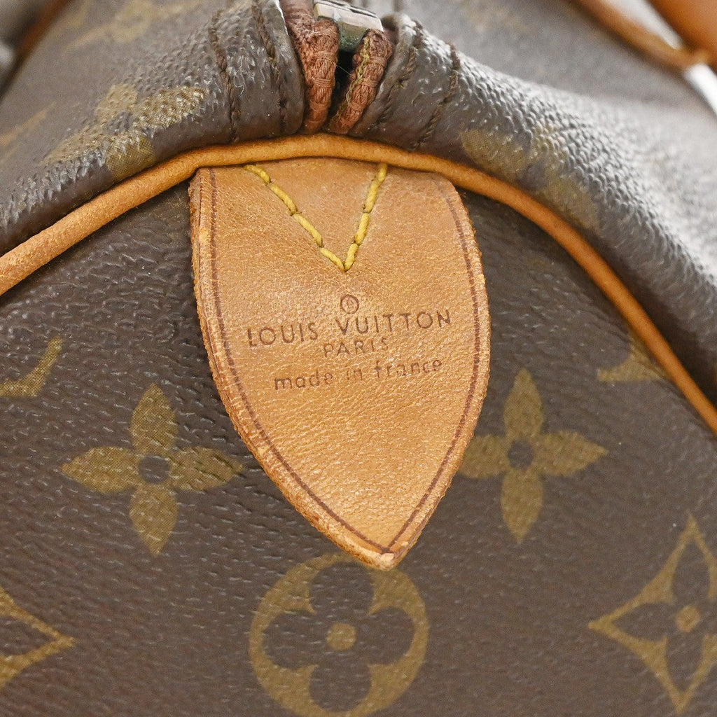 Louis Vuitton Speedy Handbag Monogram Canvas Brown Canvas Handbag ( )