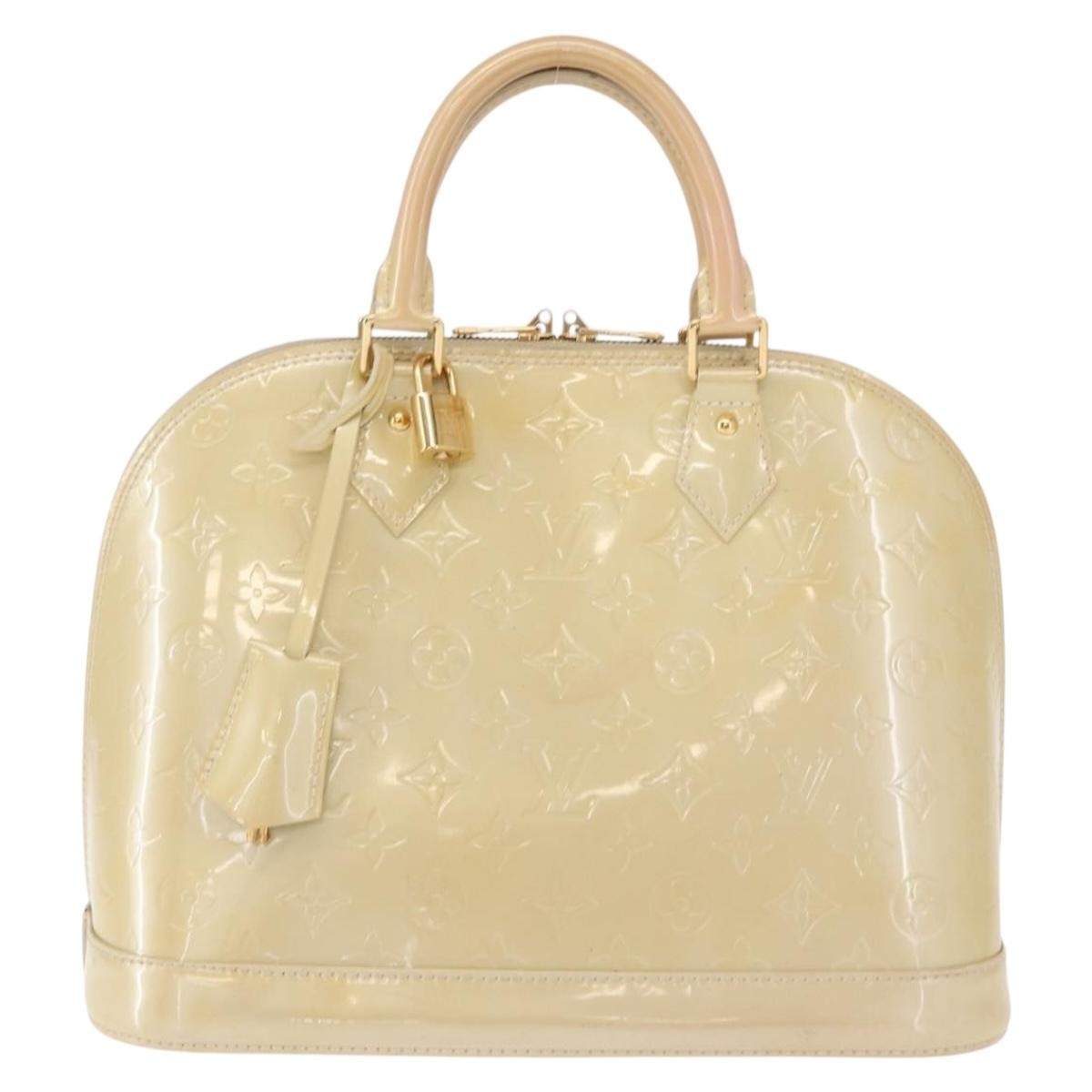 Louis Vuitton Alma Handbag Monogram Vernis Pink Patent_Leather Handbag (Authentic  )