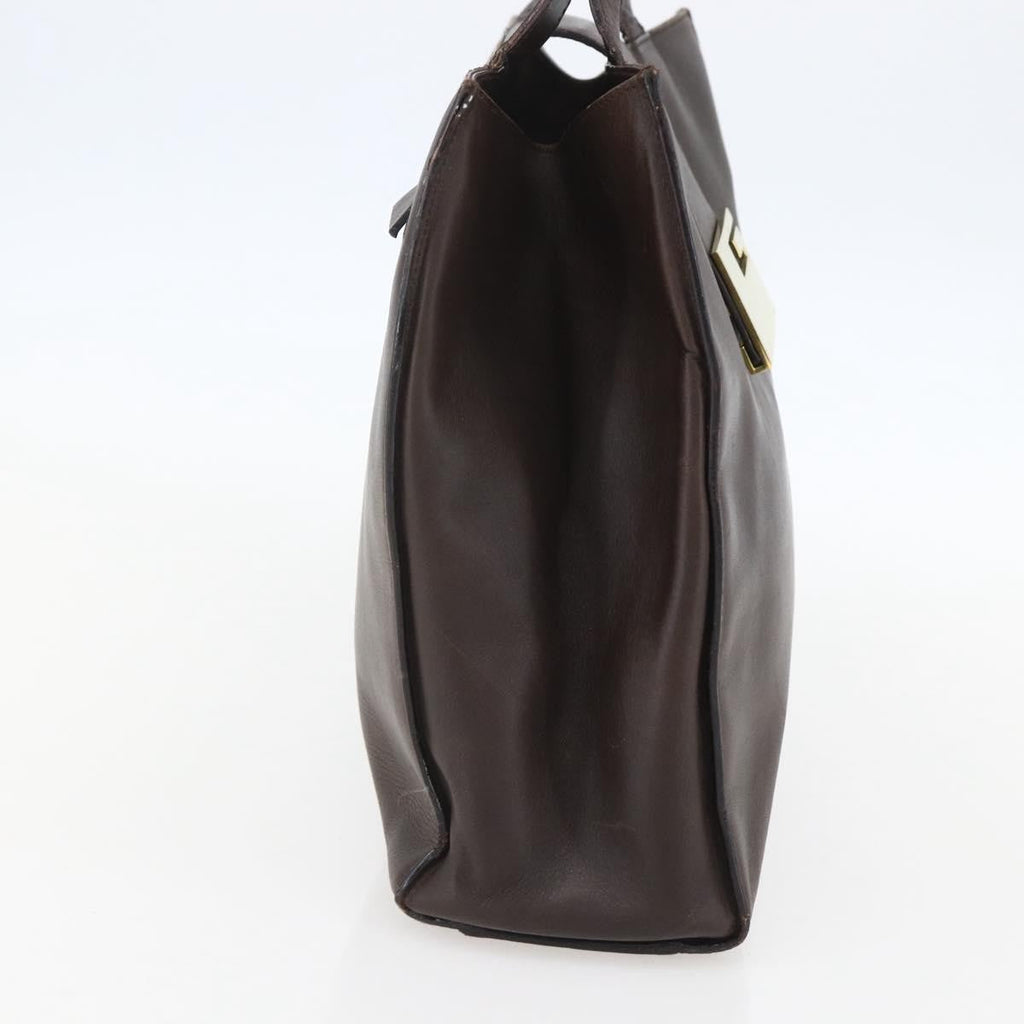 Gucci Vintage Handbag Leather Brown Leather Handbag (Authentic  )