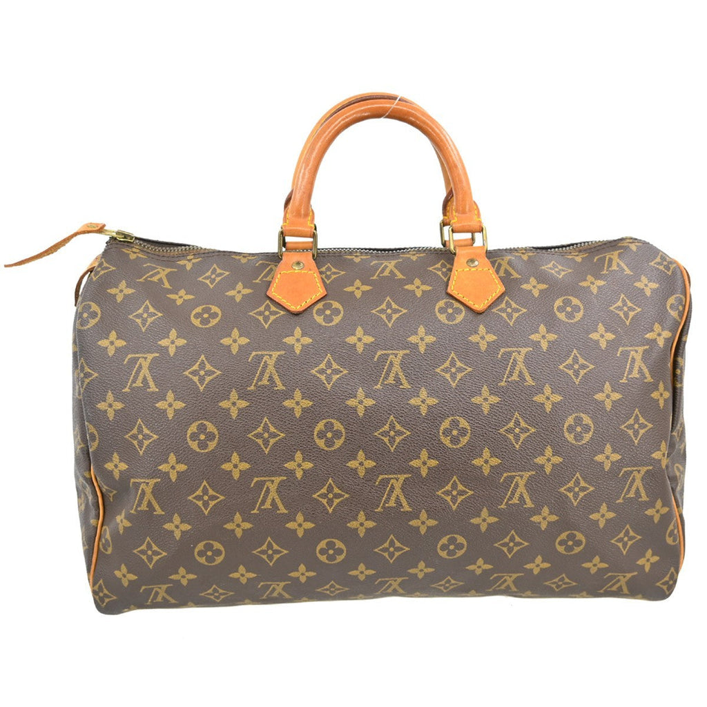 Louis Vuitton Speedy Handbag Monogram Canvas Brown Canvas Handbag ( )