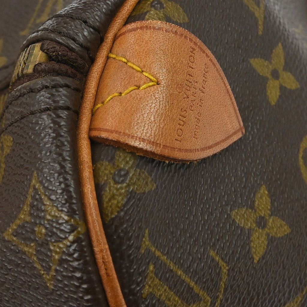 Louis Vuitton Speedy Handbag Monogram Canvas Brown Canvas Handbag ( )