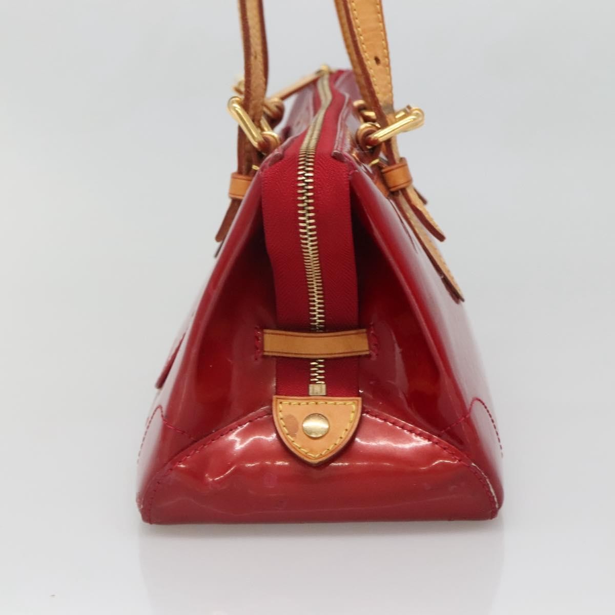 Louis Vuitton Rosewood Avenue Handbag Monogram Vernis Red Patent_Leather Handbag (Authentic  )