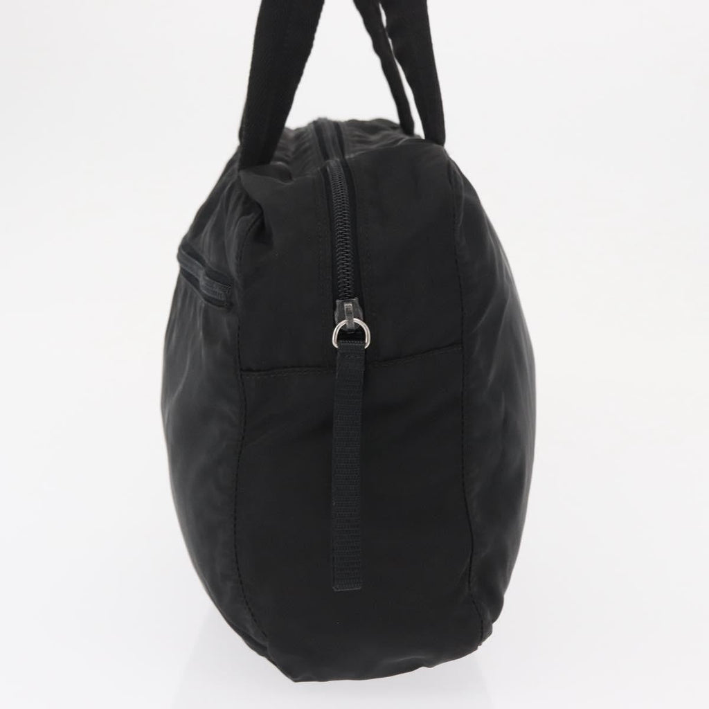 Prada Vintage Zip Handbag Tessuto Black Nylon Handbag (Authentic  )