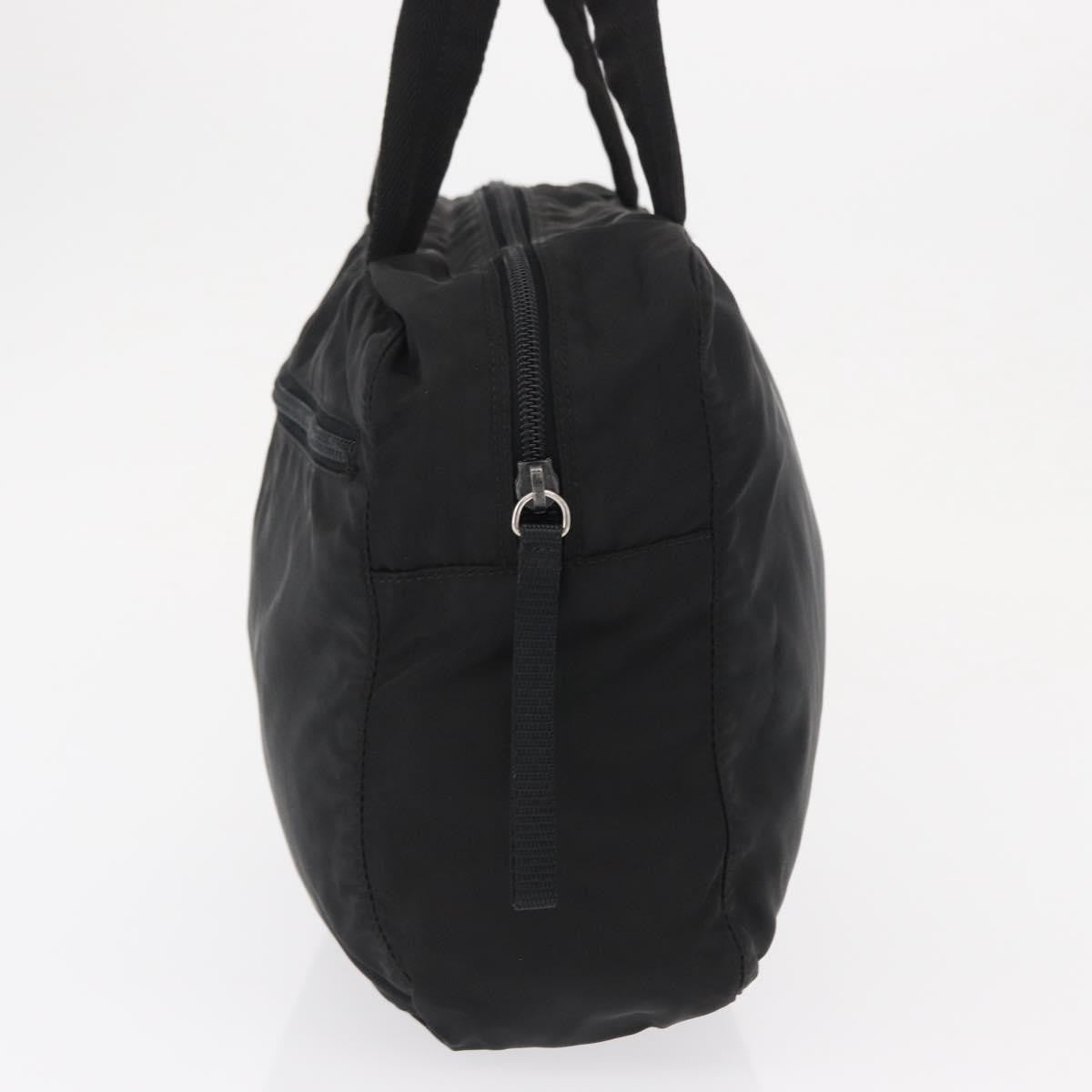 Prada Vintage Zip Handbag Tessuto Black Nylon Handbag (Authentic  )
