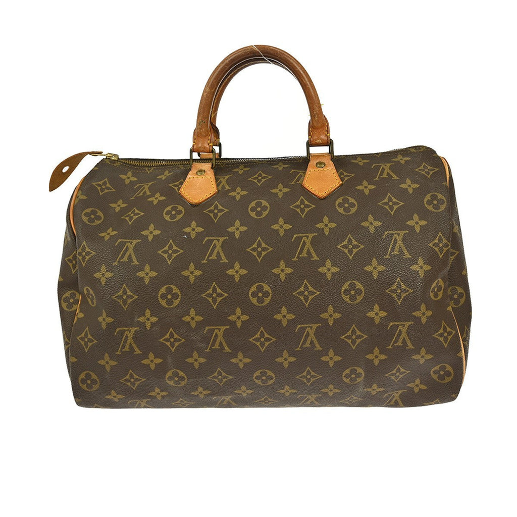 Louis Vuitton Speedy Handbag Monogram Canvas Brown Canvas Handbag ( )