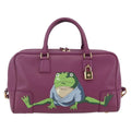Loewe Amazona Bag Leather Purple Leather Handbag (Authentic  )