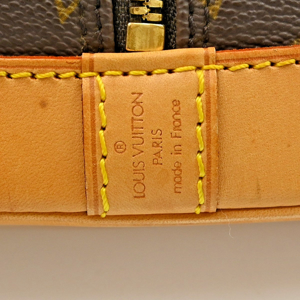 Louis Vuitton Alma Handbag Monogram Canvas Brown Canvas Handbag ( )