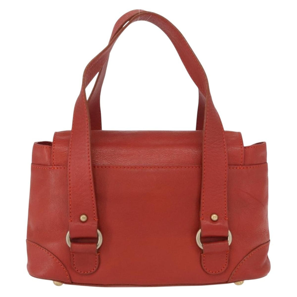 Chloe Vintage Handbag Leather Red Leather Handbag (Authentic  )