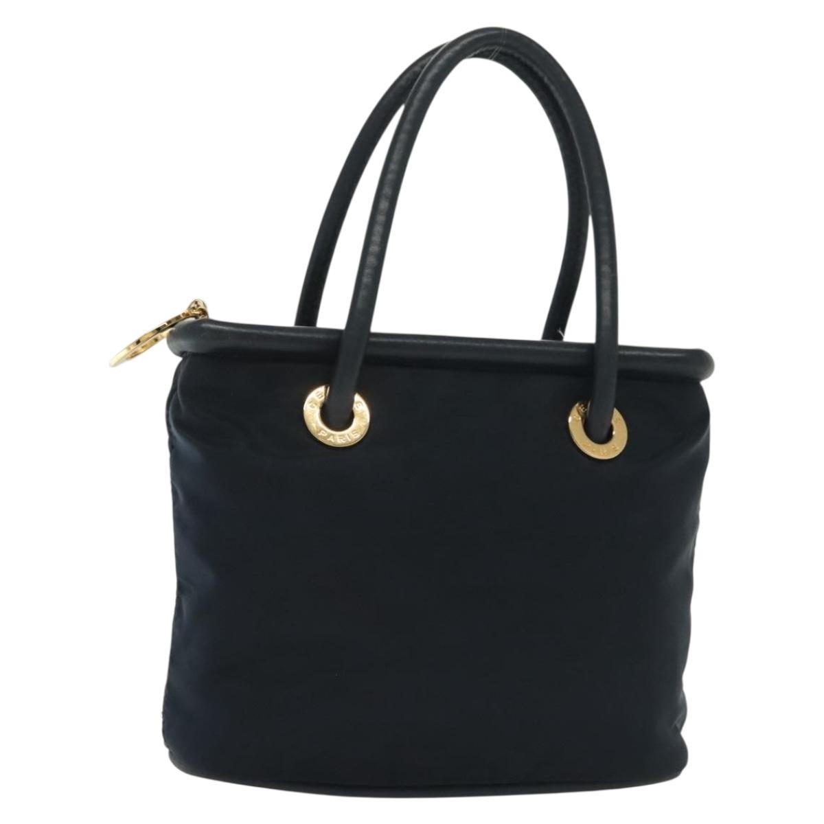 Celine Handbag Nylon Navy Nylon Handbag (Authentic  )