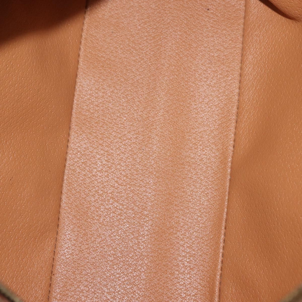 Celine Vintage Macadam Handbag Canvas And Leather Brown Canvas Handbag (Authentic  )