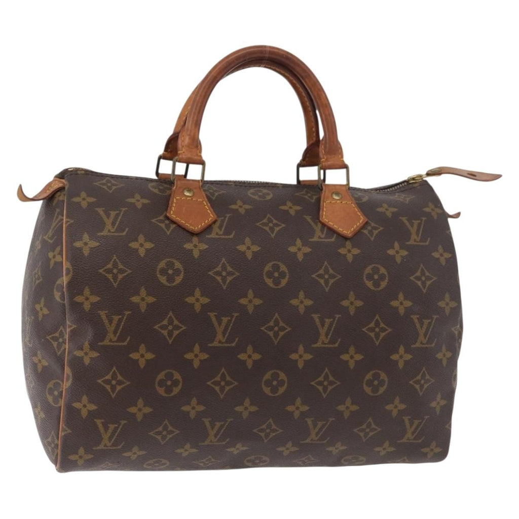 Louis Vuitton Speedy Handbag Monogram Canvas Brown Canvas Handbag ( )