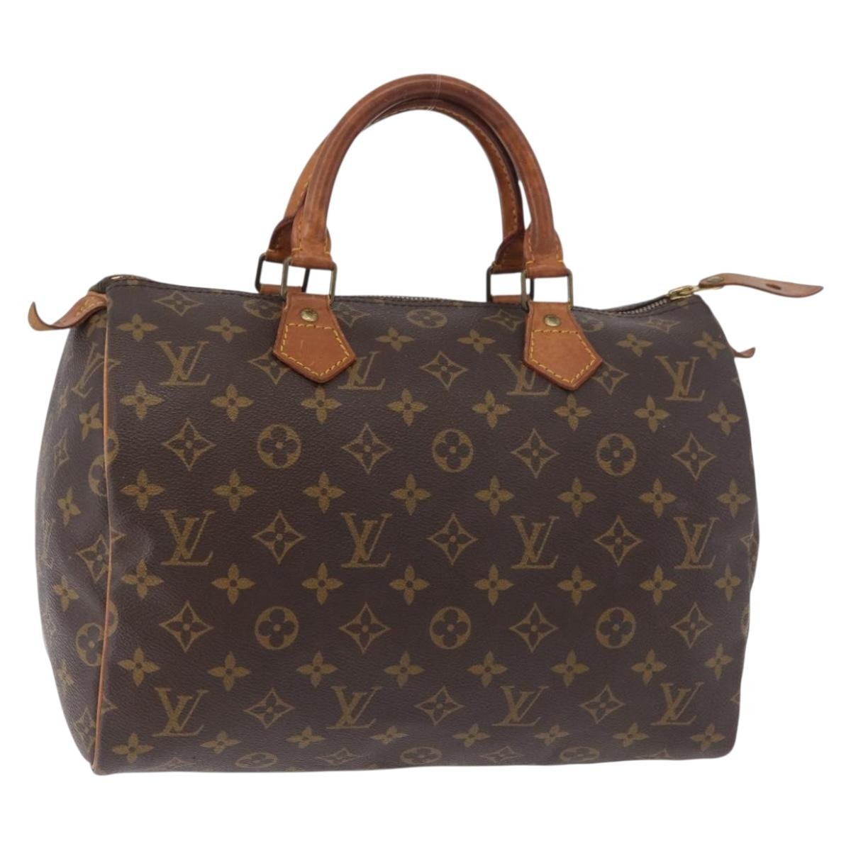 Louis Vuitton Speedy Handbag Monogram Canvas Brown Canvas Handbag ( )