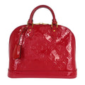 Louis Vuitton Alma Handbag Monogram Vernis Red Patent_Leather Handbag ( )