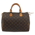 Louis Vuitton Speedy Handbag Monogram Canvas Brown Canvas Handbag ( )