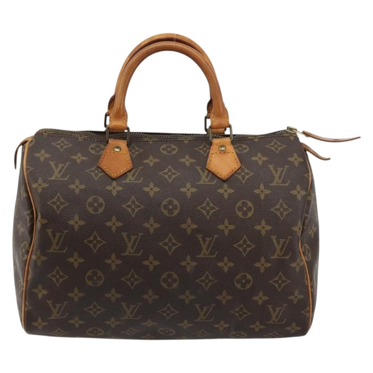 Louis Vuitton Speedy Handbag Monogram Canvas Brown Canvas Handbag ( )