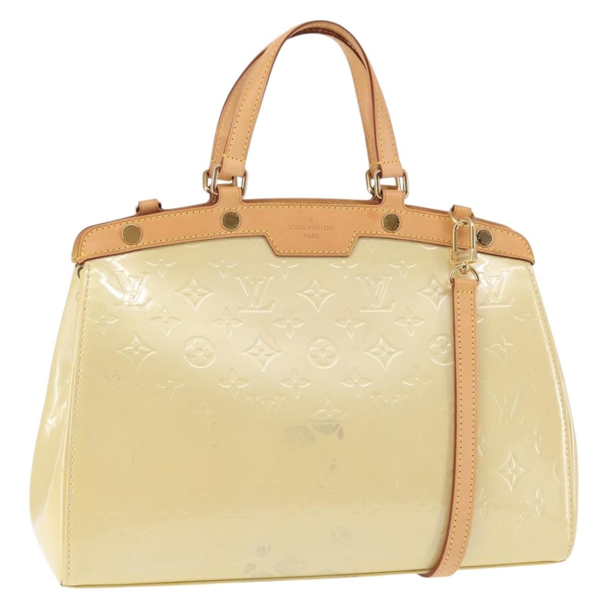 Louis Vuitton Brea Handbag Monogram Vernis Beige Patent_Leather Bag (Authentic  )