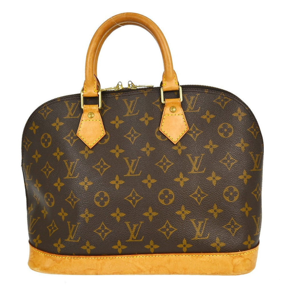 Louis Vuitton Alma Handbag Monogram Canvas Brown Canvas Handbag ( )