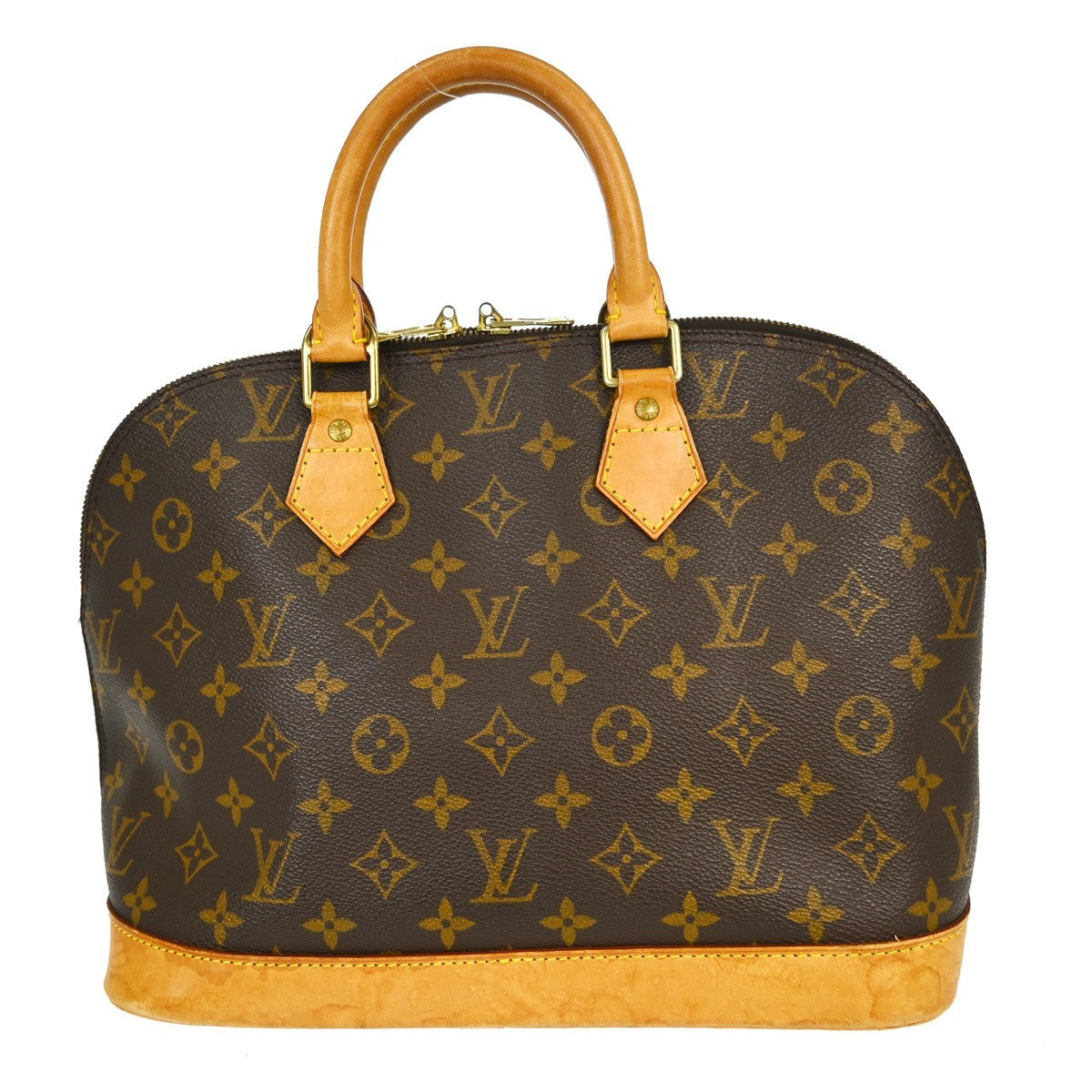 Louis Vuitton Alma Handbag Monogram Canvas Brown Canvas Handbag ( )