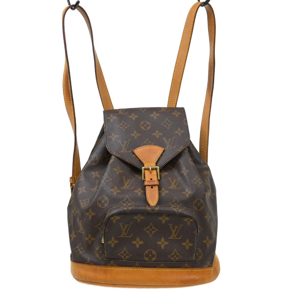 Louis Vuitton Vintage Montsouris Backpack Monogram Canvas Brown Canvas Backpack Bag ( )