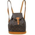 Louis Vuitton Vintage Montsouris Backpack Monogram Canvas Brown Canvas Backpack Bag ( )