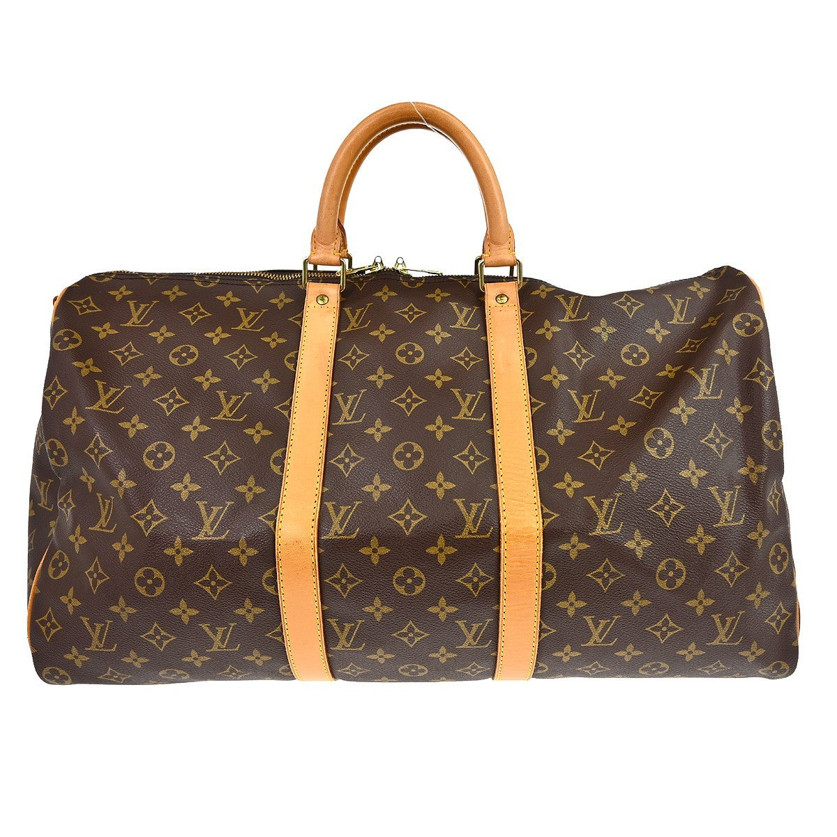 Louis Vuitton Keepall Bandouliere Bag Monogram Canvas Brown Canvas Handbag (Authentic  )