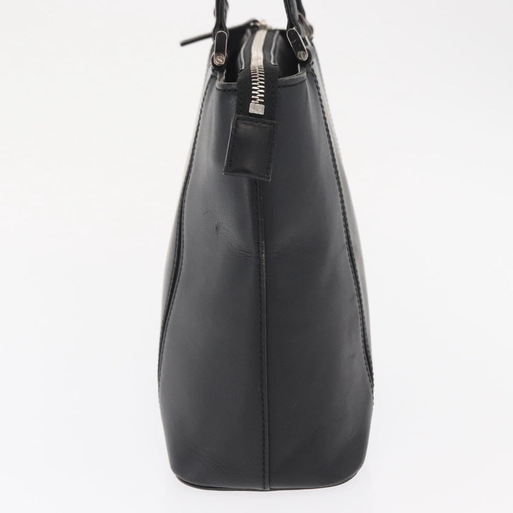 Burberry Vintage Handbag Leather Black Leather Handbag (Authentic  )