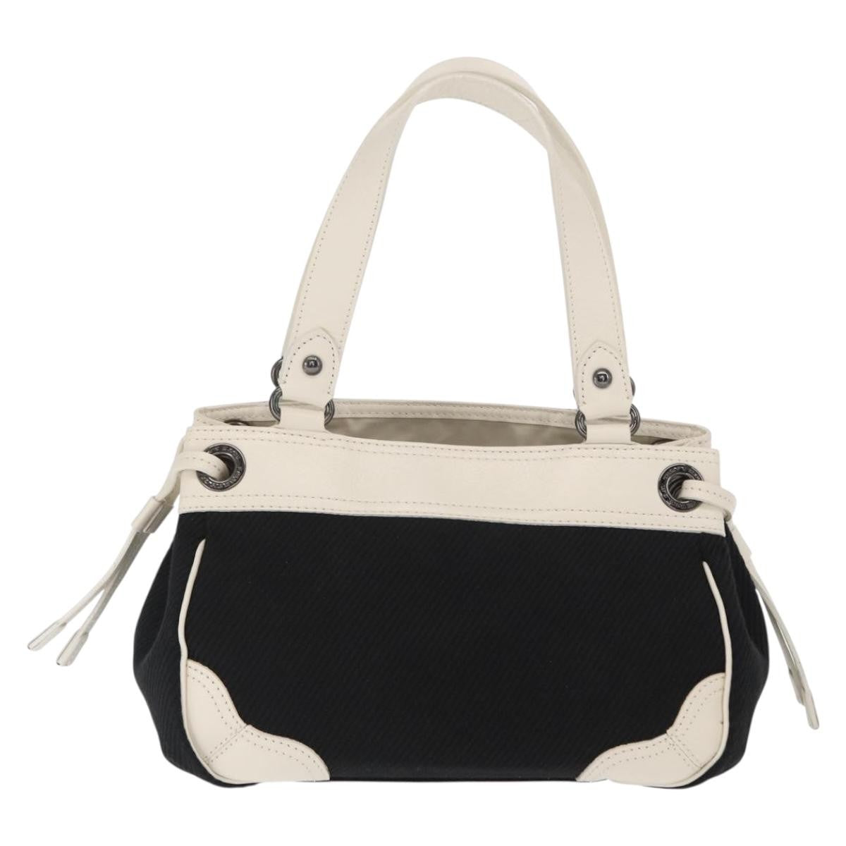 Burberry Vintage Handbag Canvas Black Canvas Handbag (Authentic  )