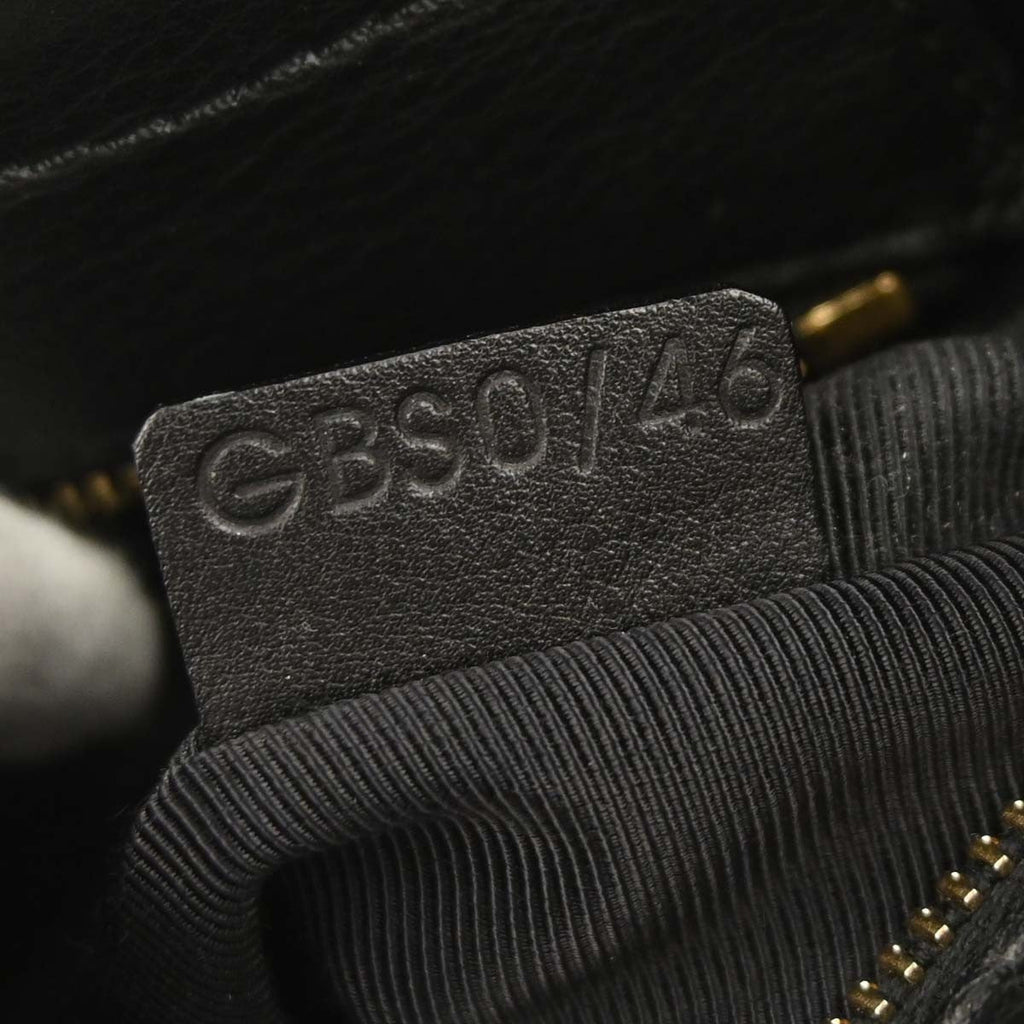 Celine Boogie Satchel Satin Black Satin Handbag (Authentic  )