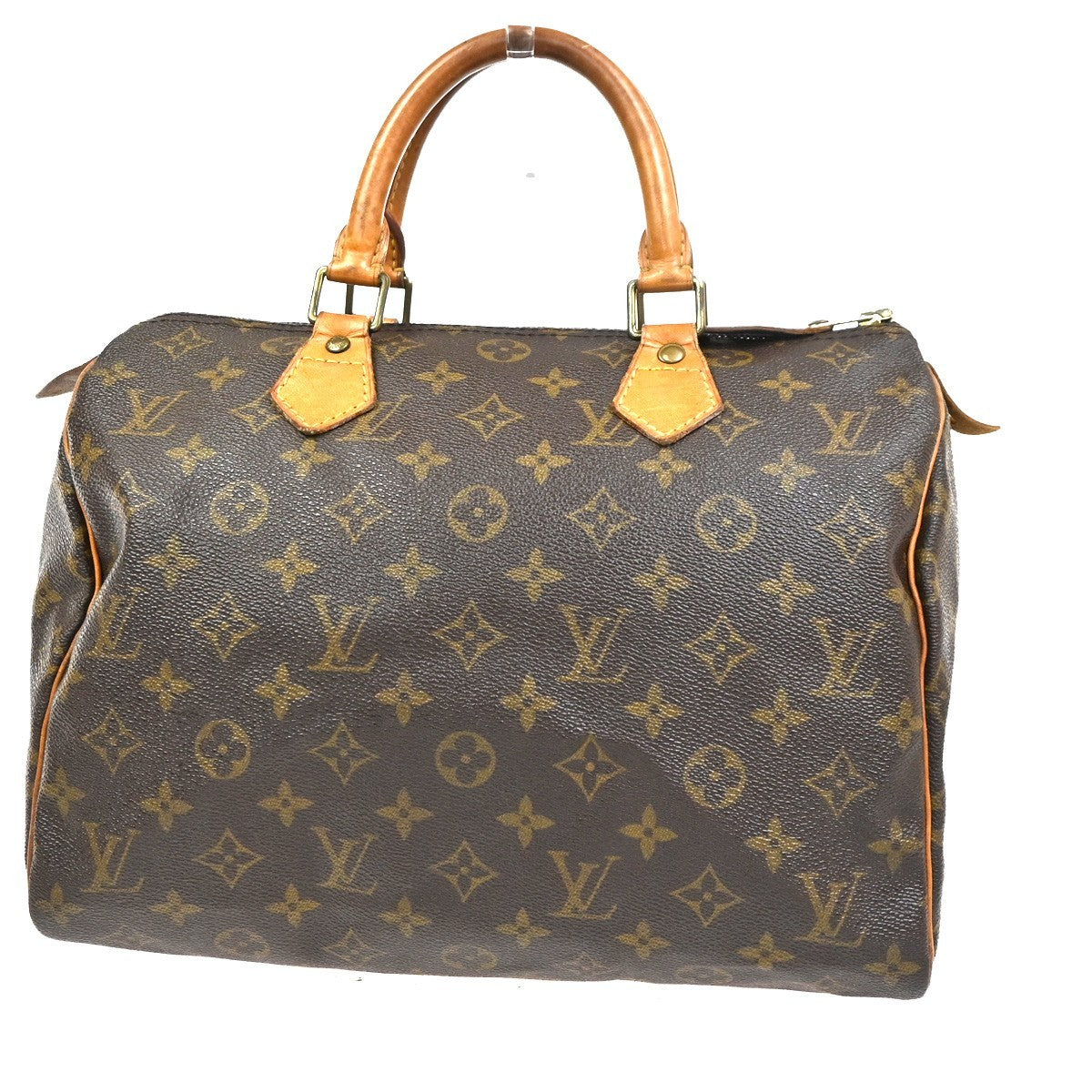 Louis Vuitton Speedy Handbag Monogram Canvas Brown Canvas Handbag ( )