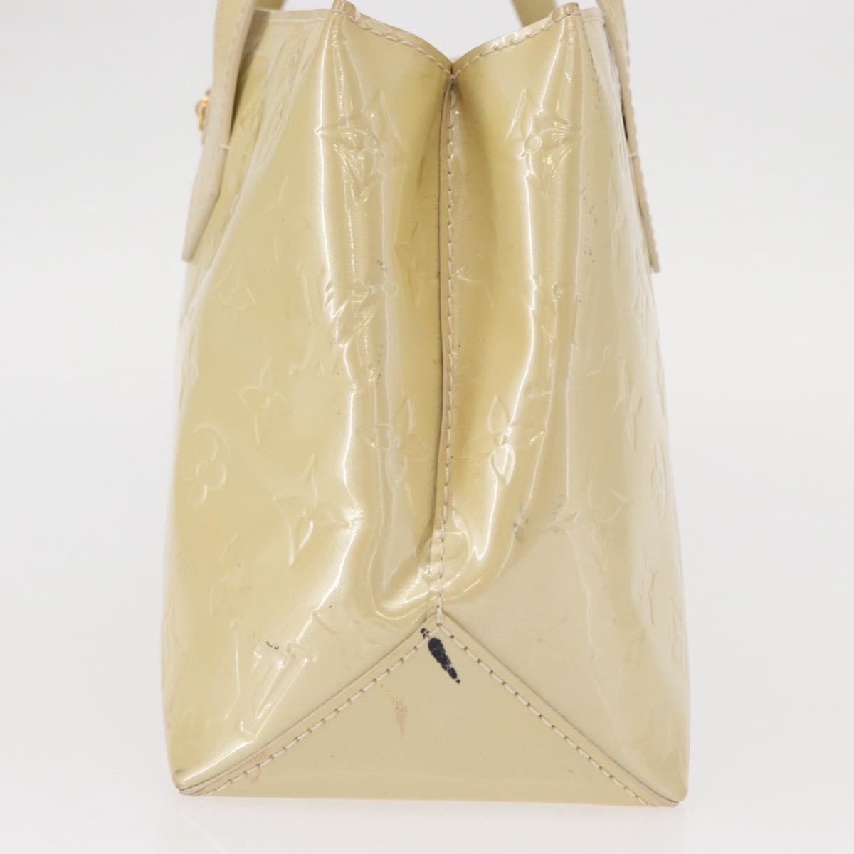 Louis Vuitton Wilshire Handbag Monogram Vernis Beige Patent_Leather Handbag (Authentic  )