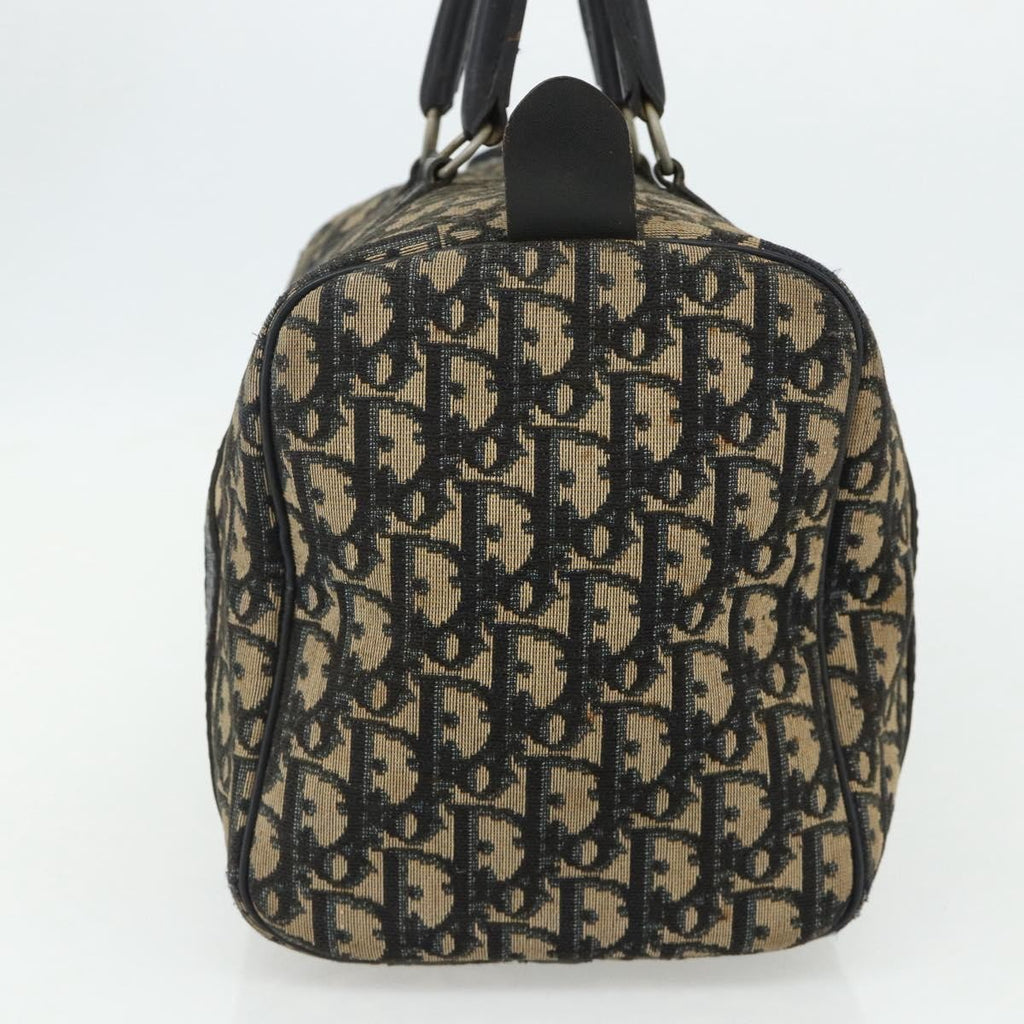Christian Dior Vintage Trotter Boston Bag Diorissimo Canvas Navy Canvas Handbag ( )