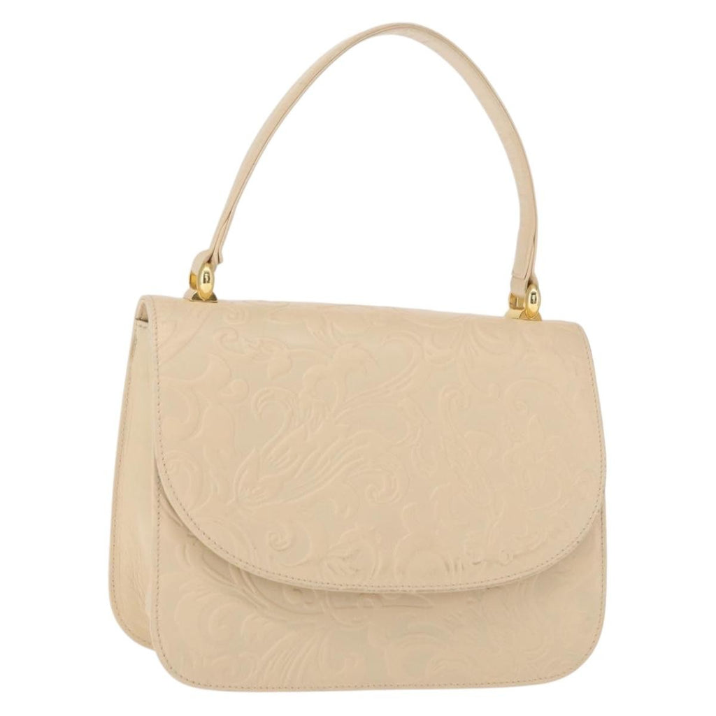 Balenciaga Vintage Handbag Leather Beige Leather Handbag (Authentic  )