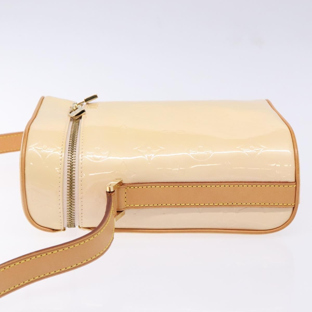 Louis Vuitton Sullivan Handbag Monogram Vernis Beige Patent_Leather Bag (Authentic  )
