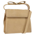 Salvatore Ferragamo Vala Handbag Suede Beige Suede Handbag (Authentic  )