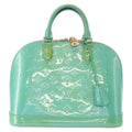 Louis Vuitton Alma Handbag Patent Leather Blue Patent_Leather Handbag (Authentic  )