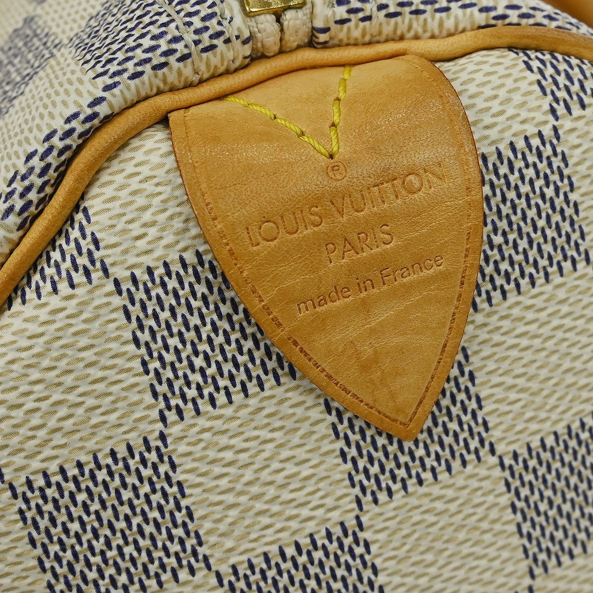 Louis Vuitton Speedy Handbag Damier White Canvas Handbag ( )