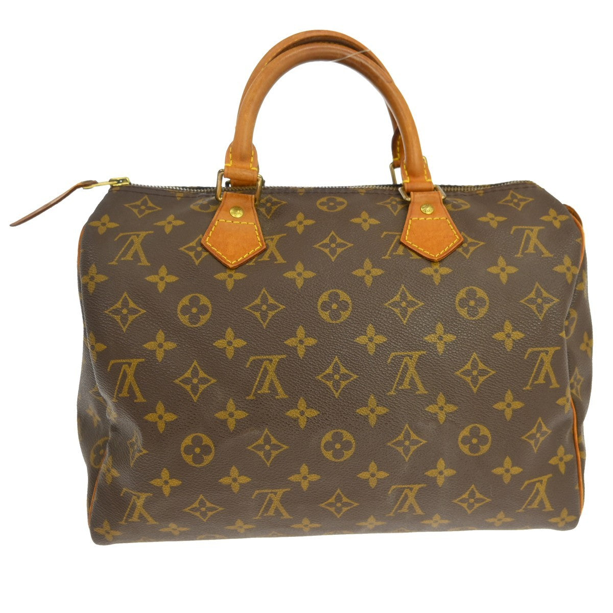Louis Vuitton Speedy Handbag Monogram Canvas Brown Canvas Handbag ( )