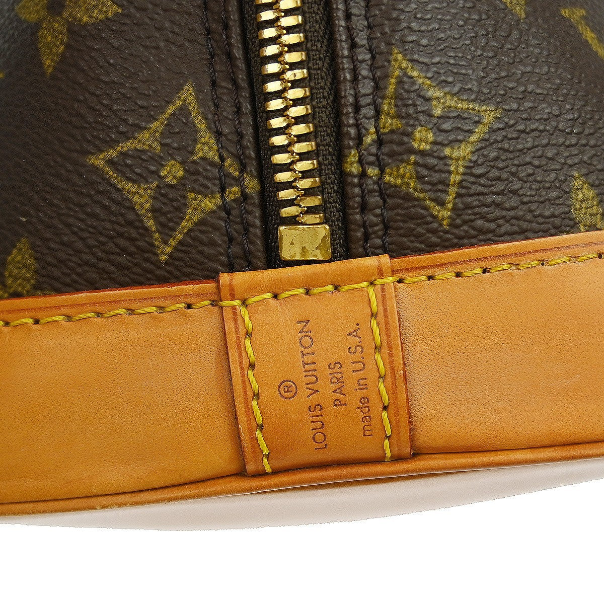 Louis Vuitton Alma Handbag Monogram Canvas Brown Canvas Handbag ( )