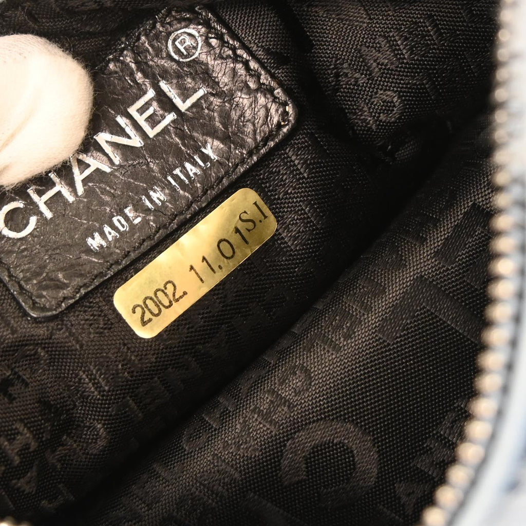 Chanel Chain Hobo Lapin Fur Blue Fur Handbag (Authentic  )