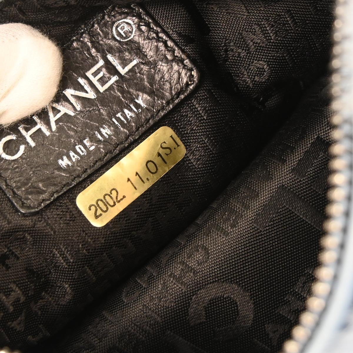 Chanel Chain Hobo Lapin Fur Blue Fur Handbag (Authentic  )