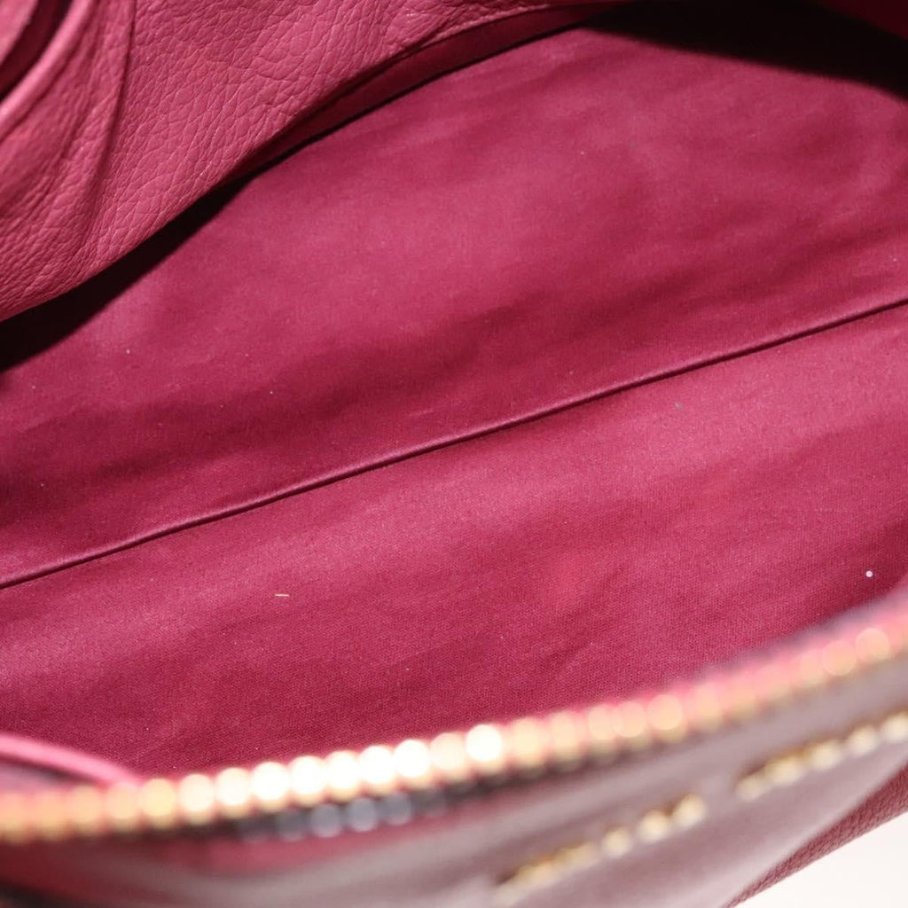Miu Miu Convertible Madras Side Zip Satchel Grainy Leather Pink Leather Bag (Authentic  )