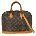Louis Vuitton Alma Handbag Monogram Canvas Brown Canvas Handbag ( )