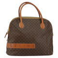 Celine Vintage Macadam Handbag Macadam Brown Canvas Bag (Authentic  )