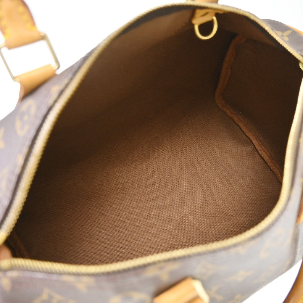 Louis Vuitton Speedy Handbag Monogram Canvas Brown Canvas Handbag ( )
