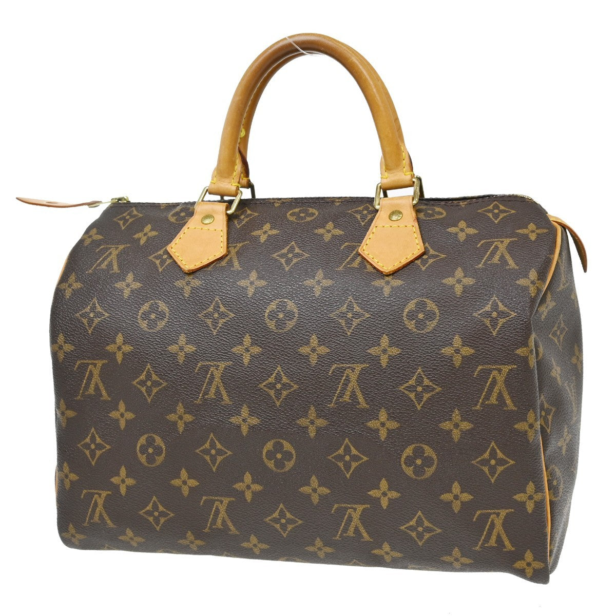 Louis Vuitton Speedy Handbag Monogram Canvas Brown Canvas Handbag ( )