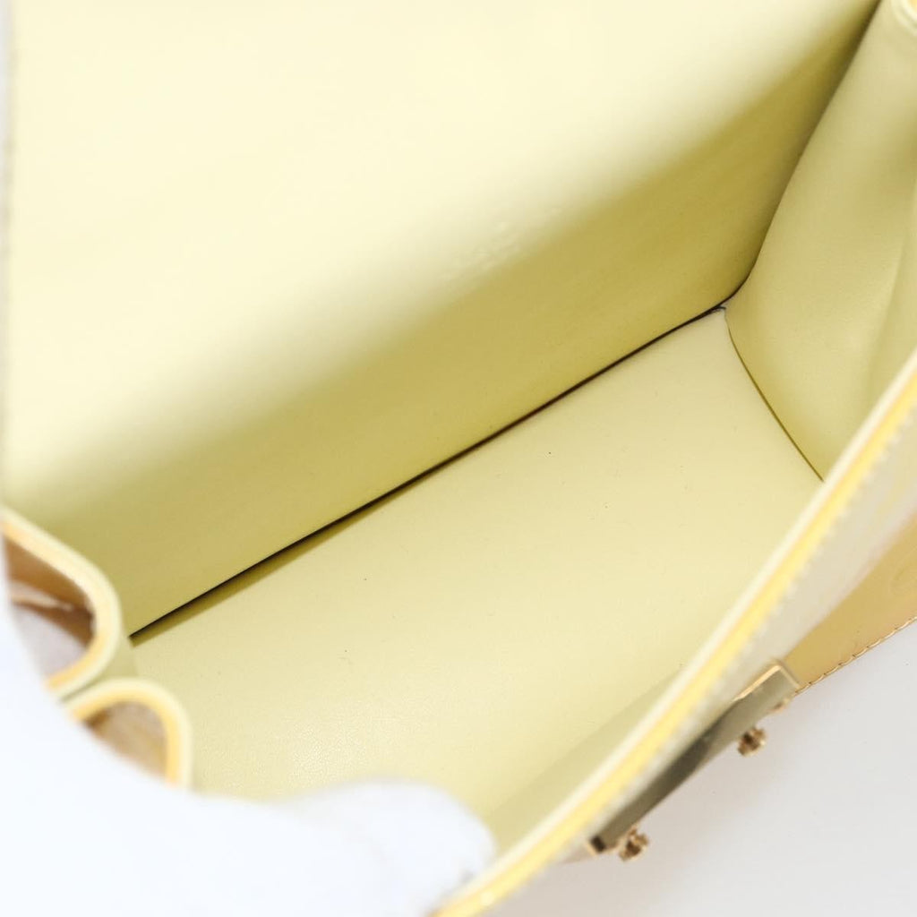 Louis Vuitton Spring Street Nm Handbag Patent Leather Yellow Patent_Leather Handbag (Authentic  )