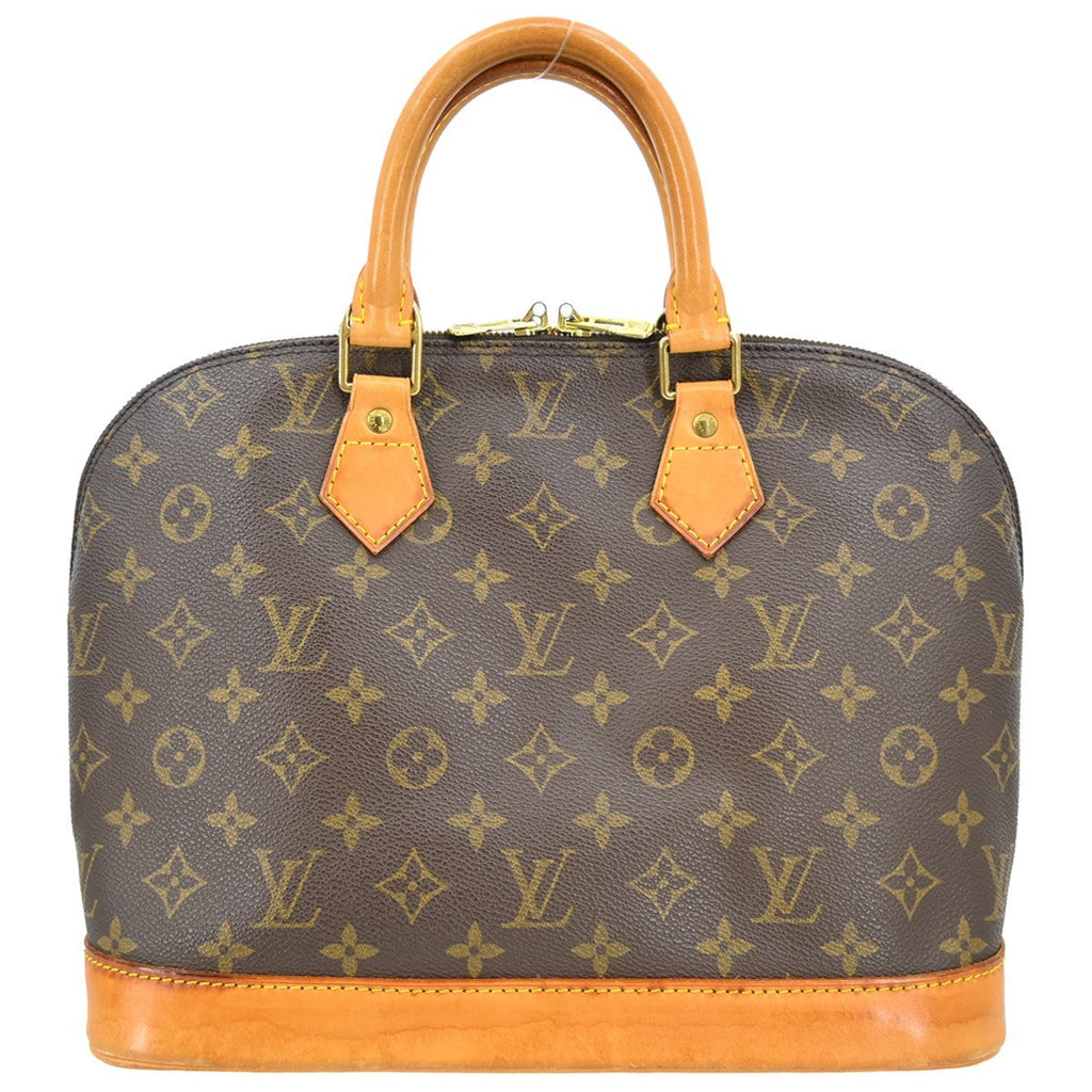 Louis Vuitton Alma Handbag Monogram Canvas Brown Canvas Handbag ( )