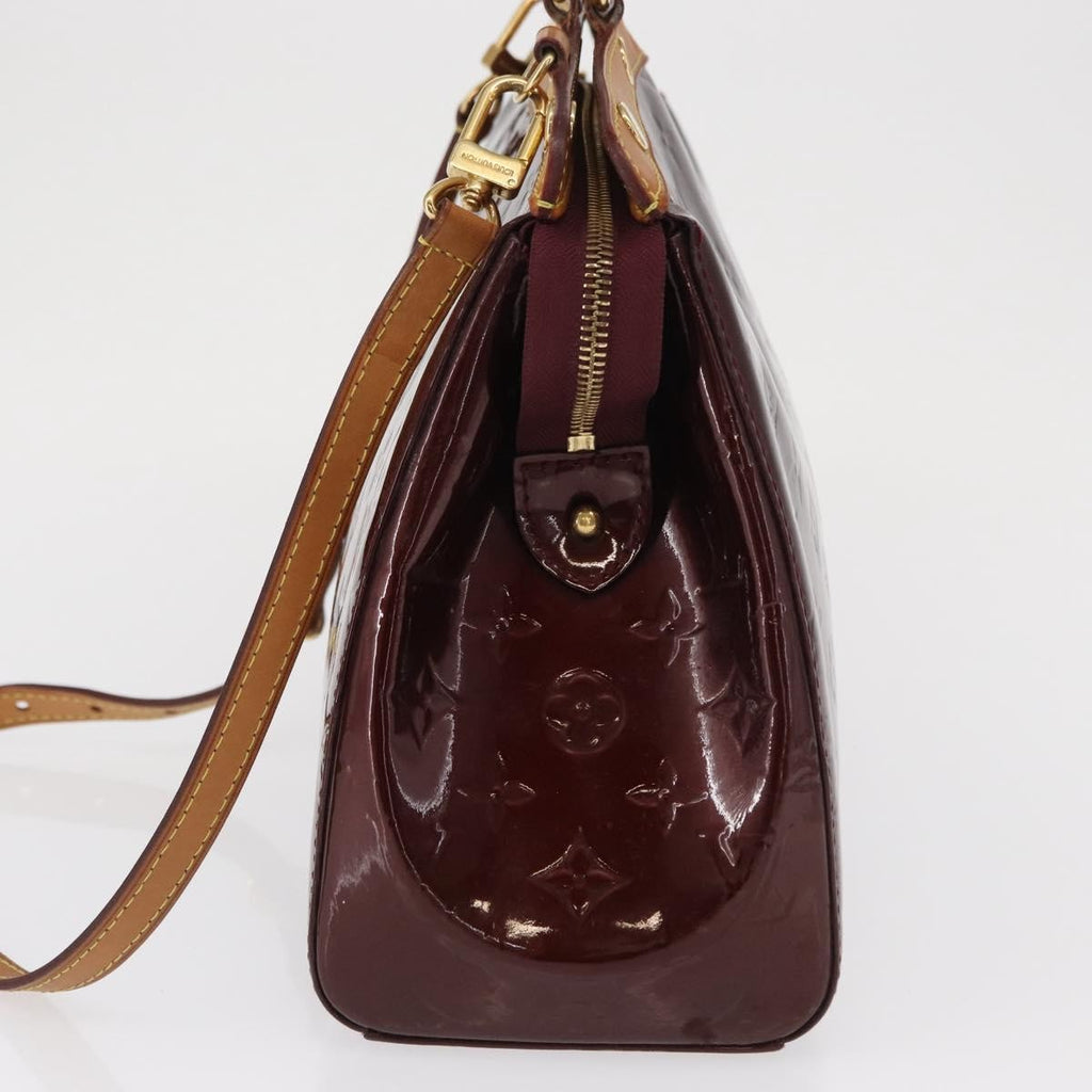 Louis Vuitton Brea Handbag Monogram Vernis Burgundy Patent_Leather Handbag (Authentic  )