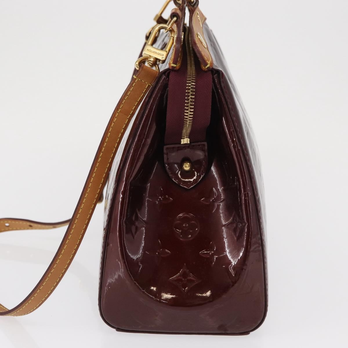 Louis Vuitton Brea Handbag Monogram Vernis Burgundy Patent_Leather Handbag (Authentic  )