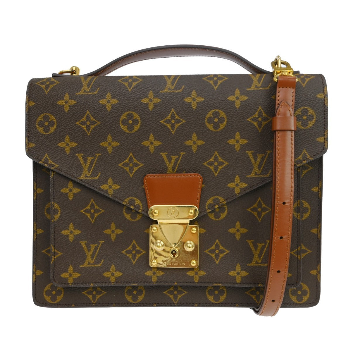 Louis Vuitton Monceau Handbag Monogram Canvas Brown Canvas Handbag ( )